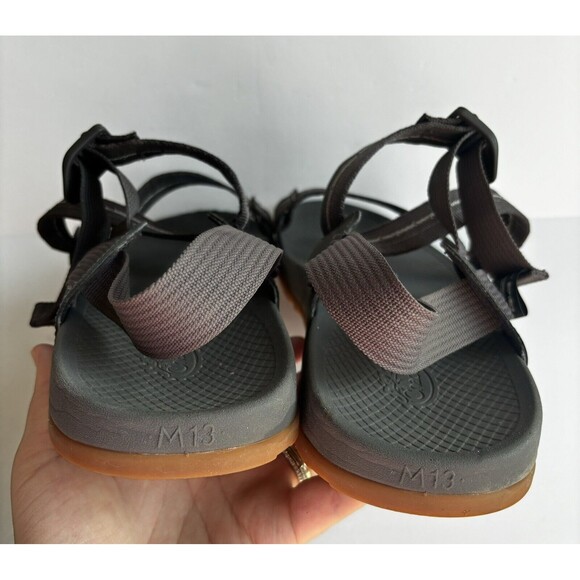 Chaco Men's Gray Lowdown Slip On Sandals Size 13 US, 45 EU Adjustable Straps - Picture 4 of 8